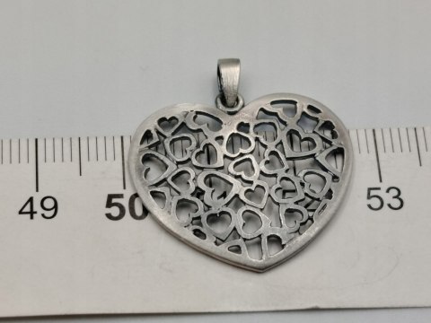 Piękna damska srebrna ażurowa zawieszka/wisiorek SERCE / SERCA biżuteria