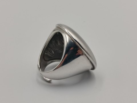 Piękny srebrny damski pierścionek MAT / POŁYSK r. 14 srebro 925 biżuteria