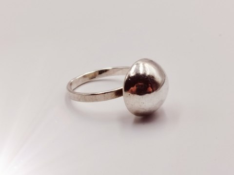 Piękny stary damski srebrny pierścionek KOPUŁKA r.16 VINTAGE biżuteria