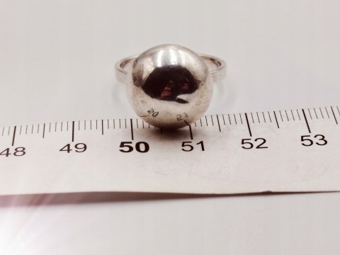Piękny stary damski srebrny pierścionek KOPUŁKA r.16 VINTAGE biżuteria