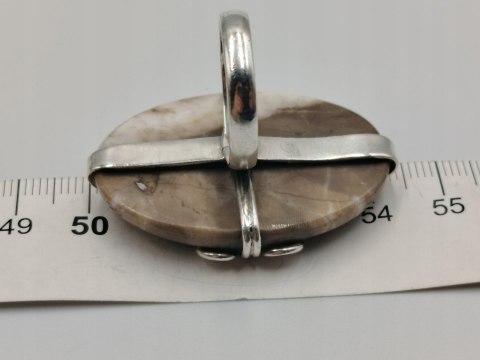 Piękny stary srebrny damski pierścionek KAMIEŃ ŻYCZEŃ r.19 srebro biżuteria