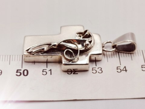 Piękny stary srebrny damski wisiorek/zawieszka KRZYŻ/KRZYŻYK biżuteria