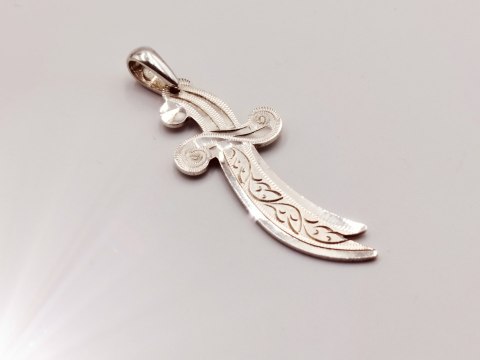 Piękny stary srebrny damski wisiorek/zawieszka MIECZ/SZABLA srebro VINTAGE