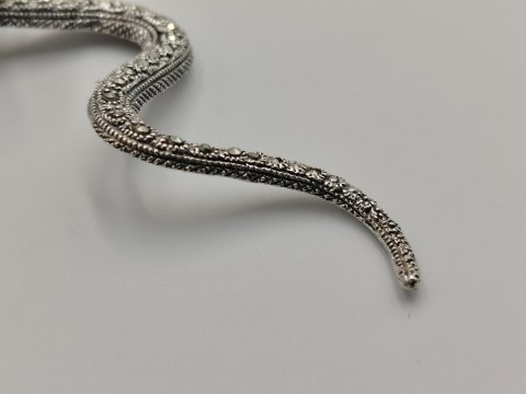 Piękny stary srebrny damski wisiorek/zawieszka WĄŻ/ŻMIJA biżuteria VINTAGE