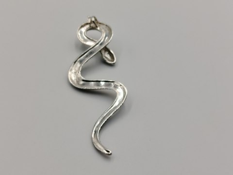 Piękny stary srebrny damski wisiorek/zawieszka WĄŻ/ŻMIJA biżuteria VINTAGE