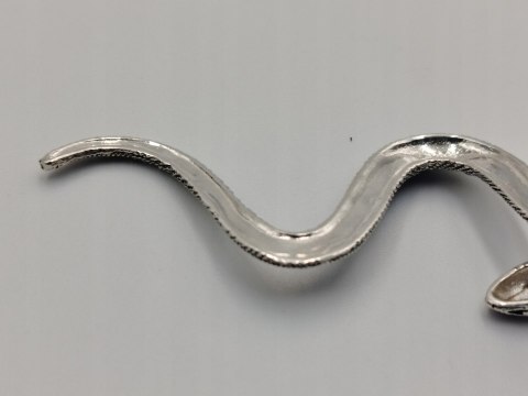 Piękny stary srebrny damski wisiorek/zawieszka WĄŻ/ŻMIJA biżuteria VINTAGE