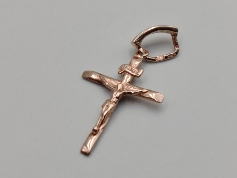 Stary srebrny wisiorek/zawieszka KRZYŻYK srebro pozłacane VINTAGE biżuteria