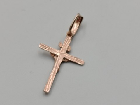 Stary srebrny wisiorek/zawieszka KRZYŻYK srebro pozłacane VINTAGE biżuteria