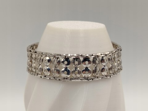 Piękna stara srebrna damska bransoletka ażurowa KOŁA srebro 800 VINTAGE