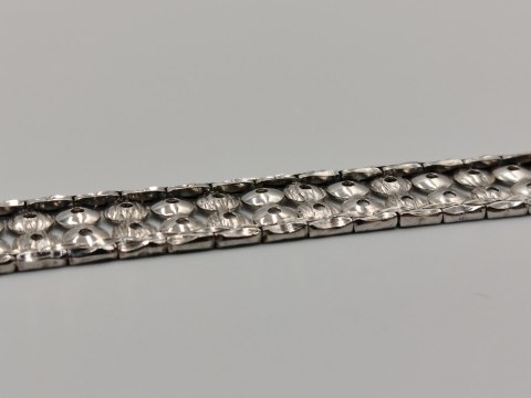 Piękna stara srebrna damska bransoletka ażurowa KOŁA srebro 800 VINTAGE