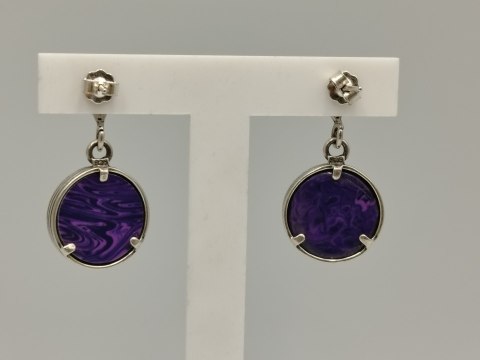 Piękne srebrne kolczyki damskie CZAROIT MARKAZYTY - srebro 925 biżuteria