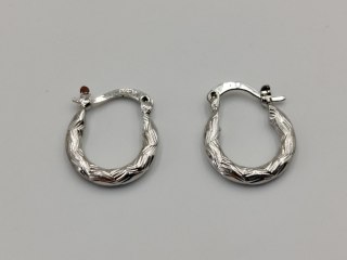 Piękne srebrne kolczyki damskie KOŁA małe wzorek - srebro 925 biżuteria