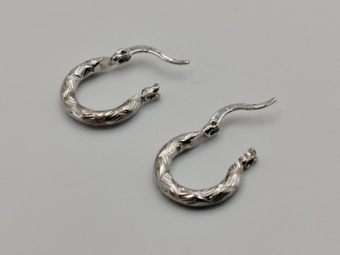 Piękne srebrne kolczyki damskie KOŁA małe wzorek - srebro 925 biżuteria