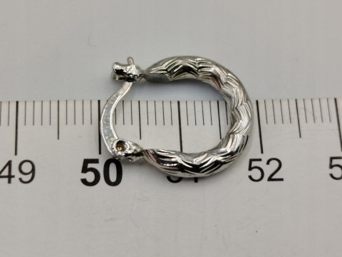 Piękne srebrne kolczyki damskie KOŁA małe wzorek - srebro 925 biżuteria