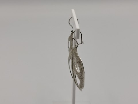 Piękne stare srebrne damskie kolczyki ażurowe srebro 925 biżuteria VINTAGE