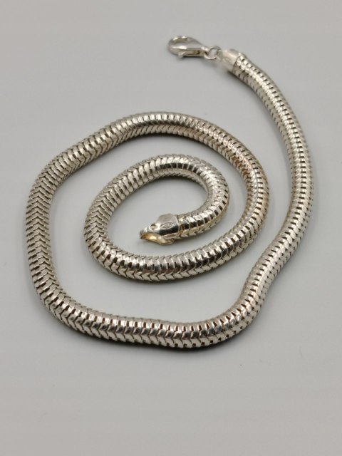 Piękny srebrny damski naszyjnik/łańcuszek SNAKE WĘŻYK ŻMIJKA srebro ITALY