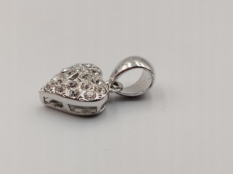 Piękny srebrny damski wisiorek/zawieszka SERCE cyrkonie srebro biżuteria