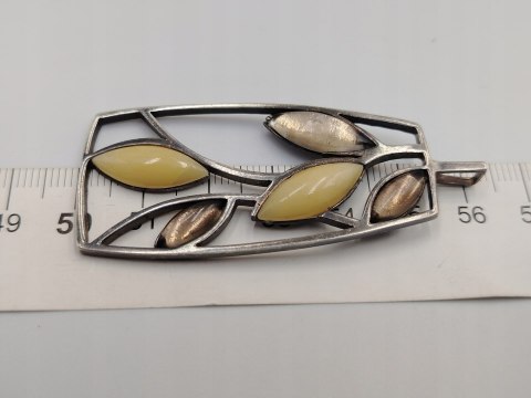 Piękny stary srebrny damski komplet wisiorek + łańcuszek biżuteria VINTAGE