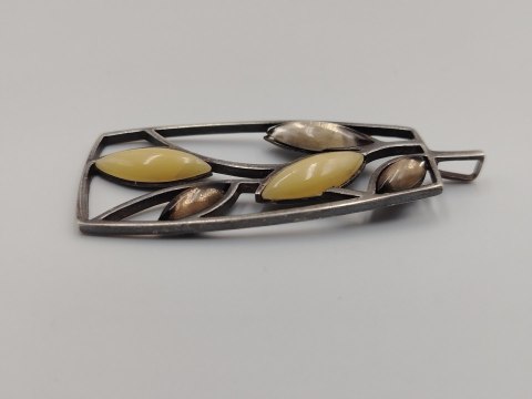 Piękny stary srebrny damski komplet wisiorek + łańcuszek biżuteria VINTAGE