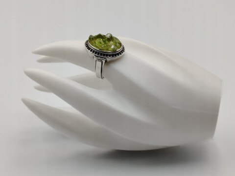 Piękny stary srebrny damski pierścionek OLIWIN r.19 biżuteria VINTAGE