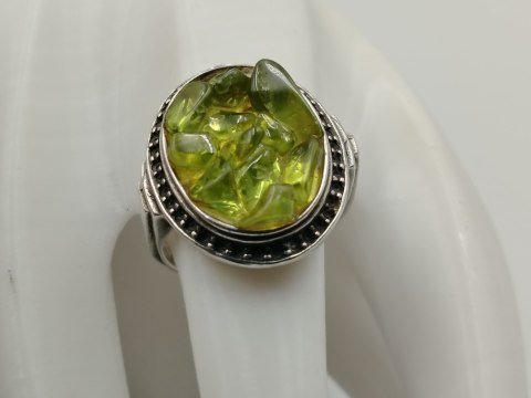 Piękny stary srebrny damski pierścionek OLIWIN r.19 biżuteria VINTAGE