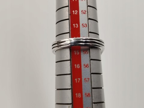 Piękny stary srebrny pierścionek celtycki SPIRALA r. 14 srebro biżuteria