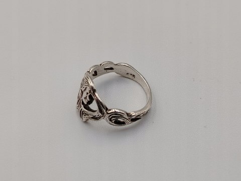 Stary piękny srebrny damski pierścionek LADY r.9 srebro biżuteria VINTAGE