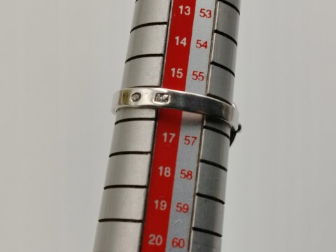 Stary srebrny damski pierścionek/obrączka PASEK DO SPODNI r. 16 VINTAGE