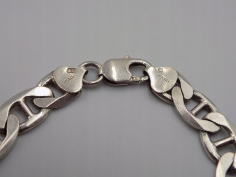 Piękna srebrna męska bransoletka wzór GUCCI srebro 925 - 26,43 g. biżuteria