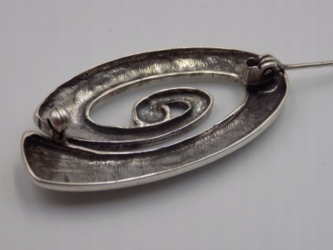 Piękna stara damska autorska srebrna broszka srebro 925 VINTAGE biżuteria