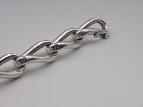 Piękna stara srebrna damska bransoletka - srebro 925 - biżuteria VINTAGE