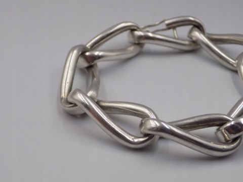 Piękna stara srebrna damska bransoletka - srebro 925 - biżuteria VINTAGE