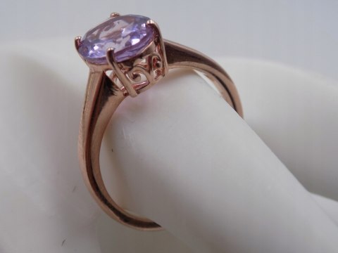 Piękny damski srebrny, pozłacany pierścionek CYRKONIA roz. 23 biżuteria