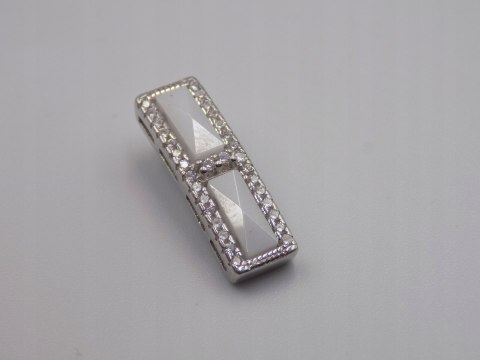 Piękny srebrny damski wisiorek/zawieszka CYRKONIE biżuteria srebro 925