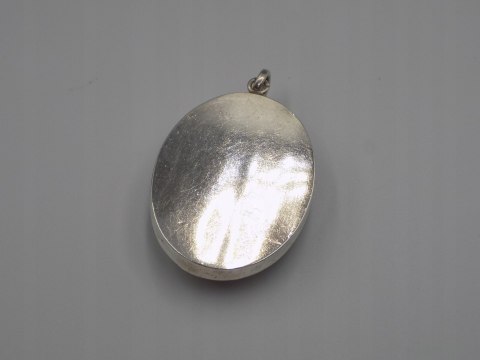 Piękny stary srebrny wisiorek/zawieszka MALACHIT srebro biżuteria VINTAGE