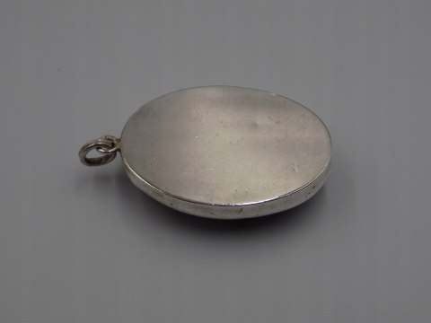 Piękny stary srebrny wisiorek/zawieszka MALACHIT srebro biżuteria VINTAGE