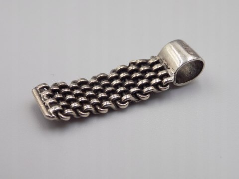 Piękny stary srebrny wisiorek/zawieszka PLECIONKA srebro biżuteria VINTAGE