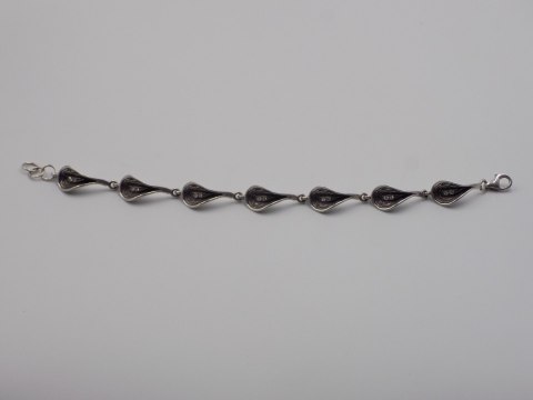 Srebrna damska bransoletka CYRKONIE oksyda srebro 925 - biżuteria VINTAGE