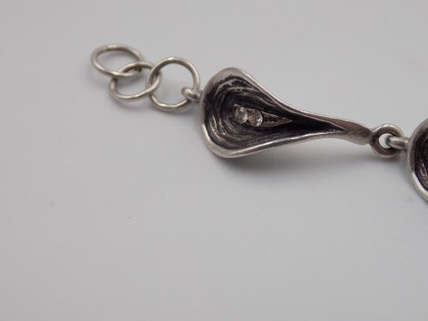 Srebrna damska bransoletka CYRKONIE oksyda srebro 925 - biżuteria VINTAGE