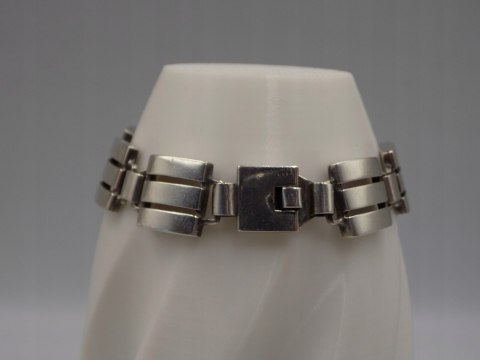 Srebrna damska bransoletka PASKI KWADRATY srebro 925 - biżuteria VINTAGE