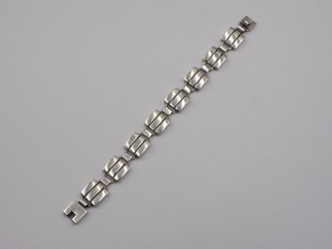 Srebrna damska bransoletka PASKI KWADRATY srebro 925 - biżuteria VINTAGE