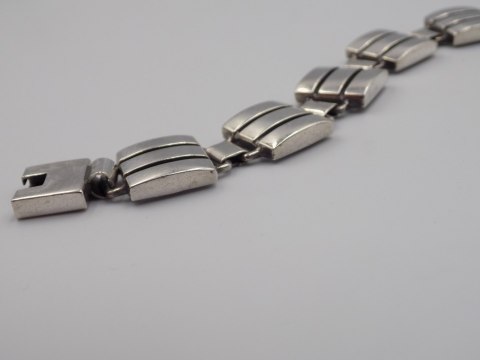 Srebrna damska bransoletka PASKI KWADRATY srebro 925 - biżuteria VINTAGE