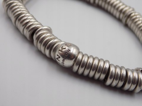 Srebrna firmowa damska bransoletka LINKS LONDON kółeczka srebro biżuteria