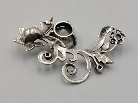 Srebrny damski wisiorek/zawieszka TOPAZ MISTYCZNY GRANATY VINTAGE biżuteria
