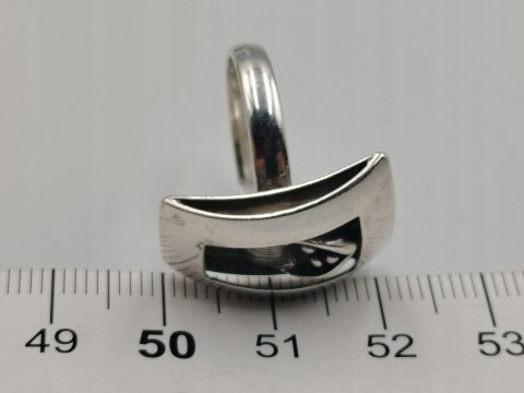 Stary piękny srebrny damski pierścionek KWIAT r.14 srebro biżuteria VINTAGE