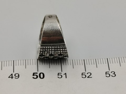 Stary piękny srebrny pierścionek/obrączka CYRKONIE r. 12 srebro 925 VINTAGE