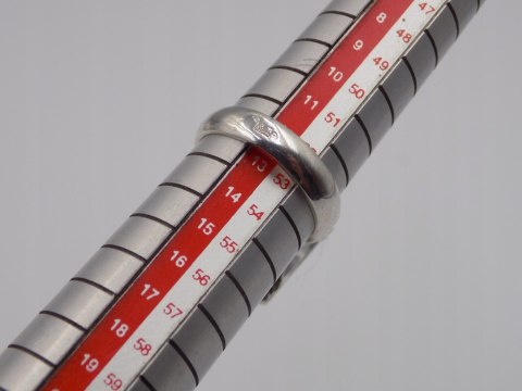 Stary srebrny damski pierścionek CYRKONIA roz.12 srebro biżuteria VINTAGE