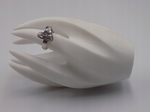 Stary srebrny damski pierścionek CYRKONIA roz.12 srebro biżuteria VINTAGE