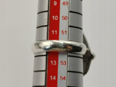 Stary srebrny damski pierścionek KWARC RÓŻOWY roz. 12 biżuteria VINTAGE