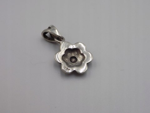 Stary srebrny damski wisiorek/zawieszka KWIAT srebro 925 biżuteria VINTAGE